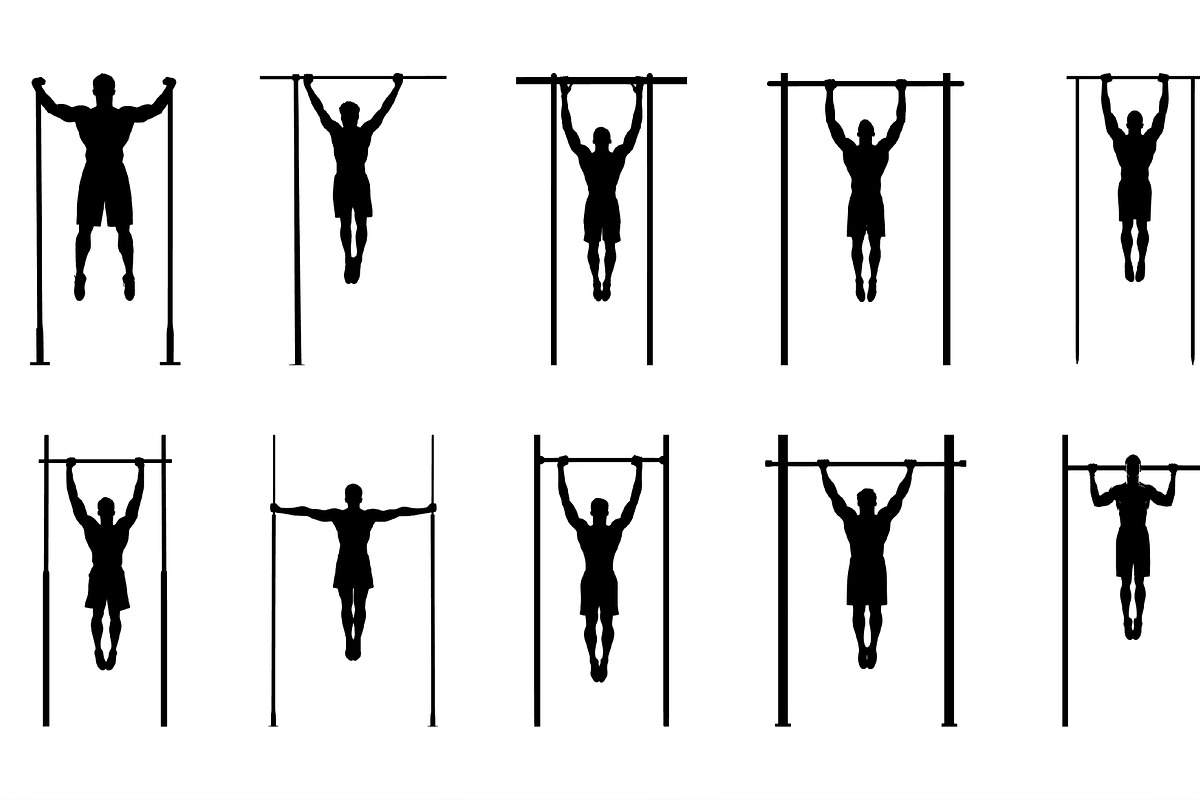 Gymnastic on High Bar Silhouette Set, a Person Illustration by Gfx Expert Team (Photo 2 of 3)