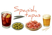 Spanish Food Clipart Vol.2 - Tapas, an Illustration by La Inspiratriz (Thumbnail 5 of 5)