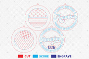 America with US flag Ornament Svg, a Pattern Graphic by Lasercutiny (Thumbnail 2 of 2)