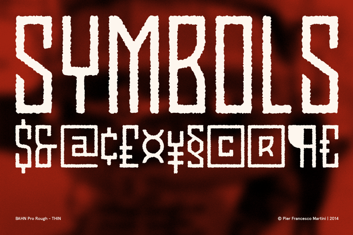 BAHN Pro Rough - THIN, a Sans Serif Font by MARTINI Type Designer (Photo 5 of 5)