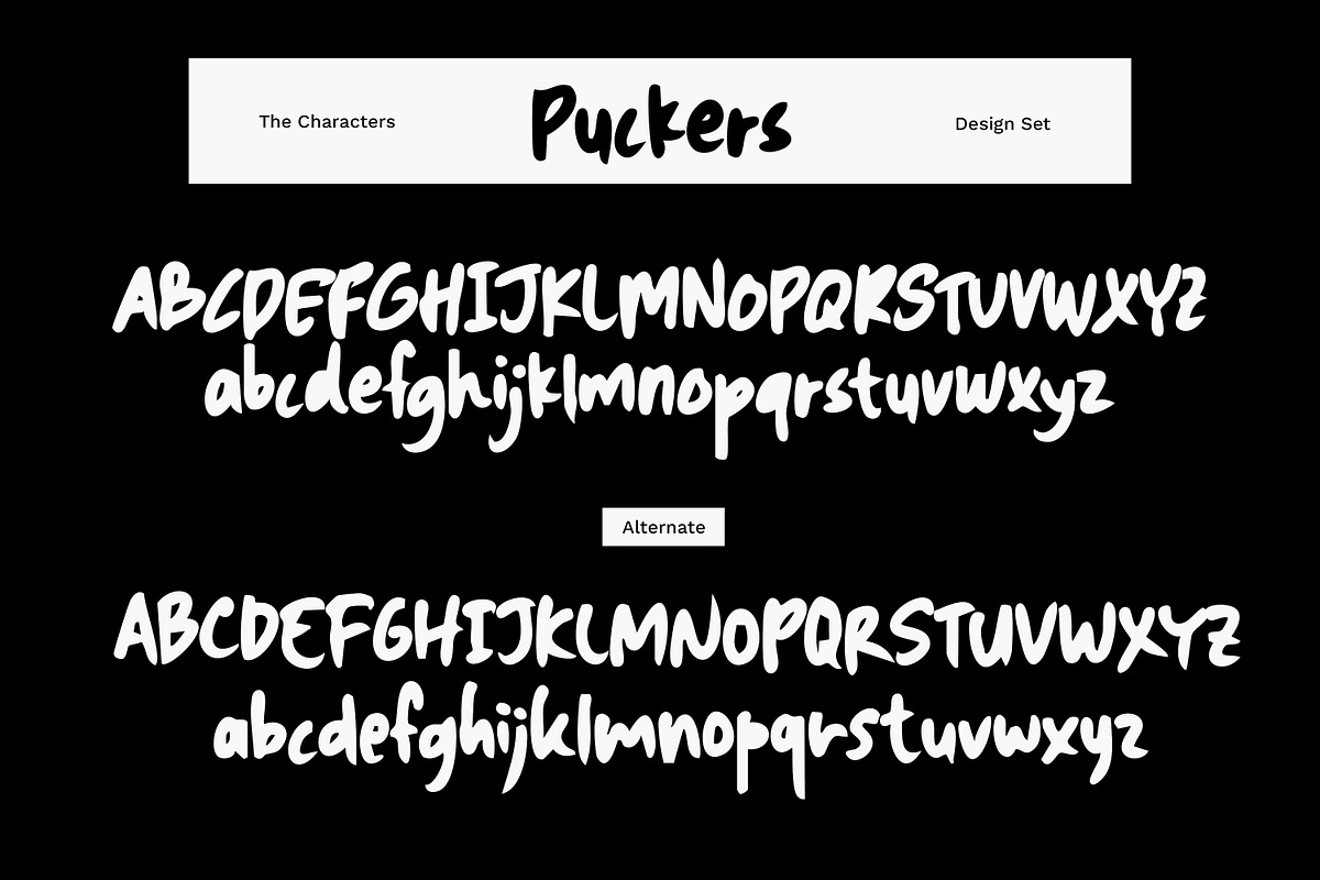 Puckers - Experimental Handwritten, a Handwritten Font by Graphicfresh (Photo 9 of 10)
