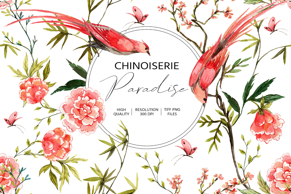 Chinoiserie Paradise, a Pattern Graphic by HannaStudio (Photo 1 of 8)