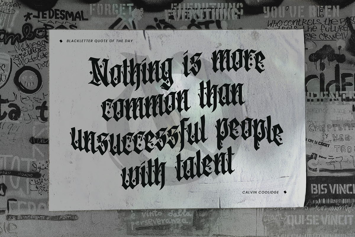Aveinatortia, a Blackletter Font by ilhamtaro (Photo 5 of 10)