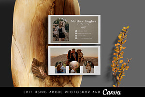 Photo Business Card Template BC004, a Business Card Template by Always Templates