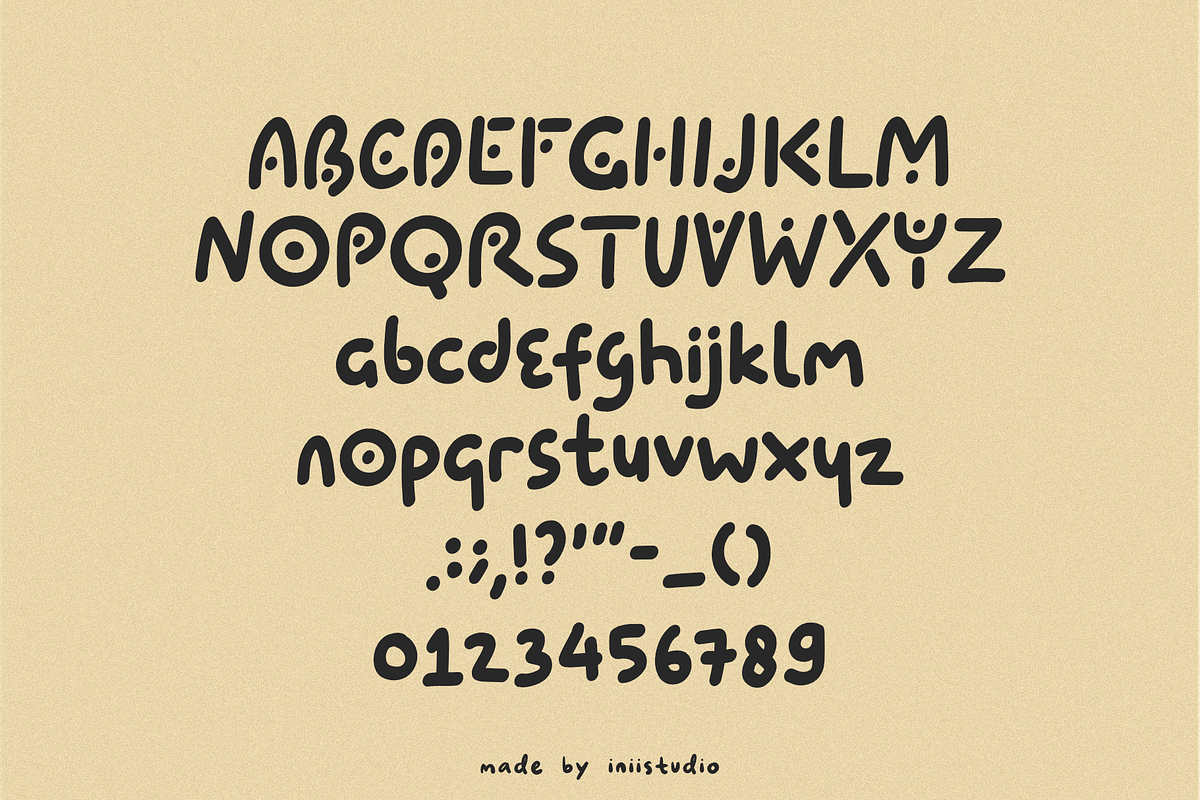 Cute Monster - Cute Handwritten Font, a Handwritten Font by Iniistudio (Photo 7 of 7)