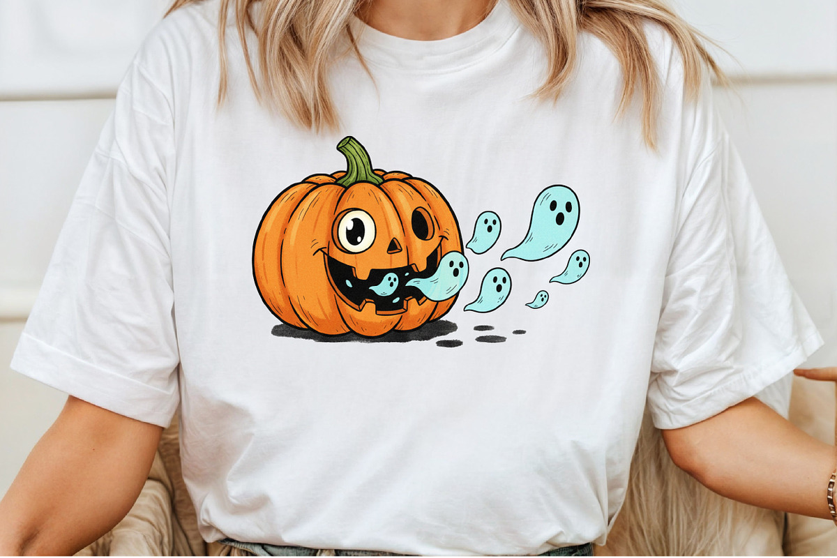 Halloween Pumpkin Png Cute Ghost, an Illustration by Craft Nest (Photo 2 of 6)