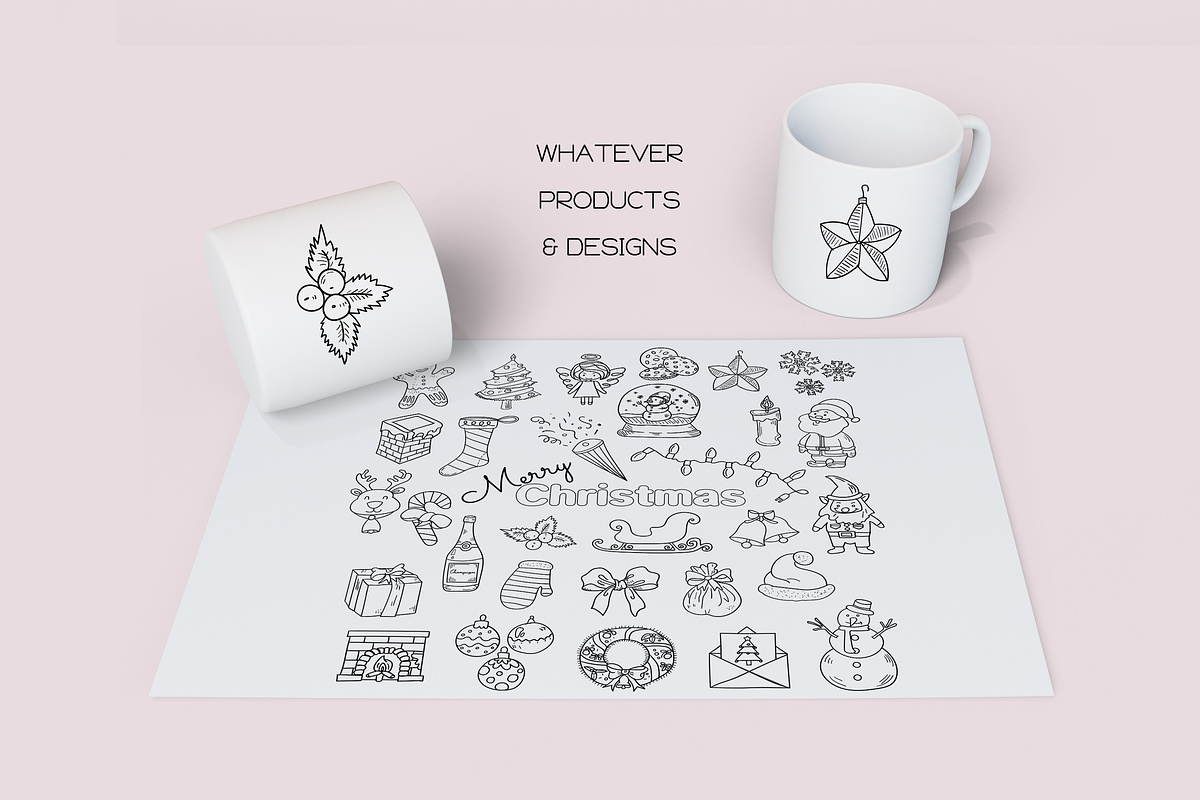 Xmas Doodles - Dingbats Font, a Symbol Font by WADLEN (Photo 6 of 8)