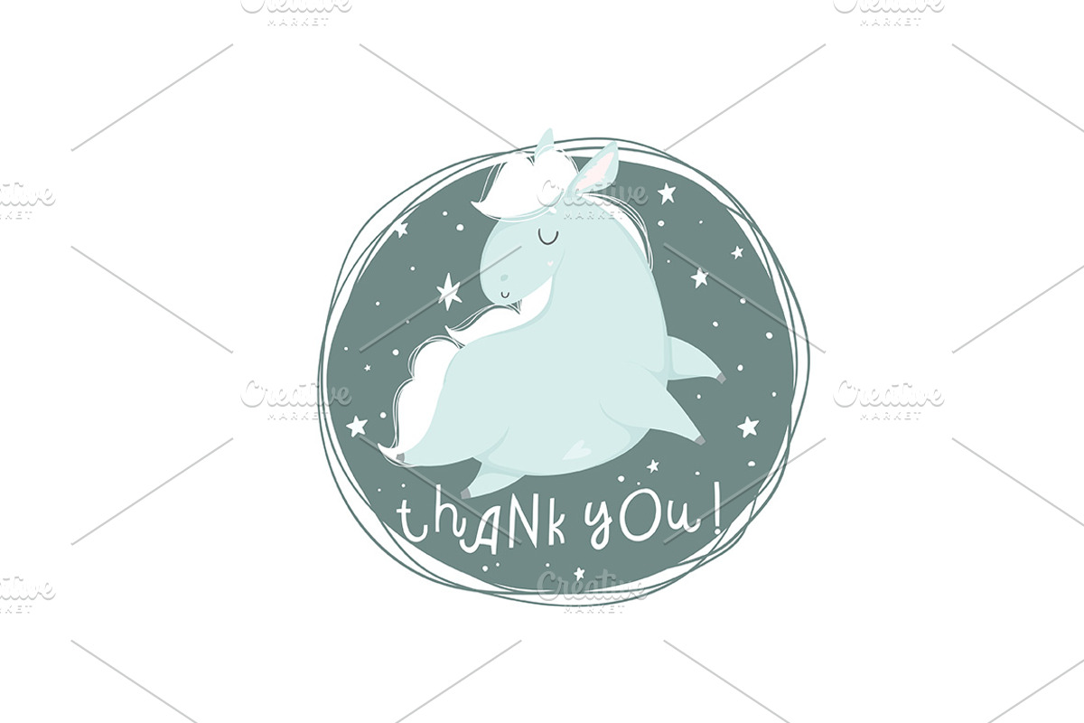 Cute horse - kids set, an Animal Illustration by Artnis (Photo 5 of 5)