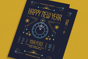 Blue Elegant Artdeco New Year Flyer, a Flyer Template by VectorVactory (Thumbnail 2 of 3)