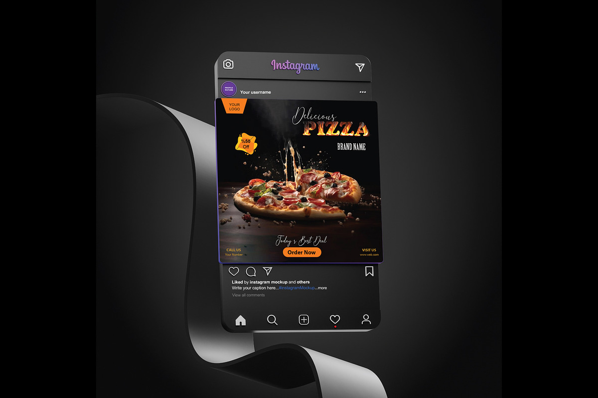 Pizza Shop Flyer Design, a Flyer Template by YUDesignStore (Photo 2 of 6)