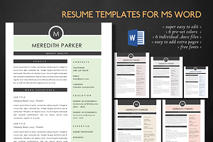 Modern 3 In 1 Word Resume