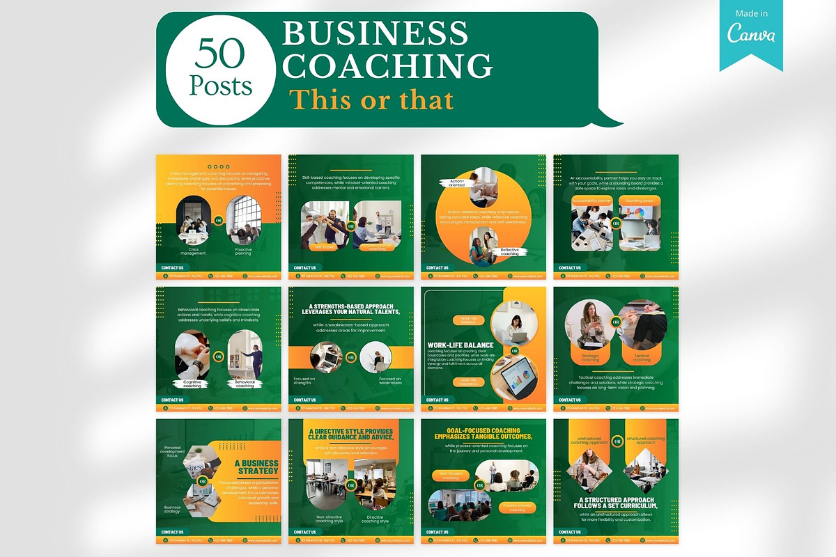 520 Business Coaching Canva Template, a Social Media Template by Viral Content Design (Photo 6 of 17)