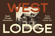 SFC West Lodge, a Sans Serif Font by Skilline Supply Co. (Thumbnail 1 of 5)