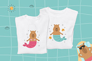 Funny capybaras set. Summer vibes, an Animal Illustration by Mila_art (Thumbnail 3 of 6)