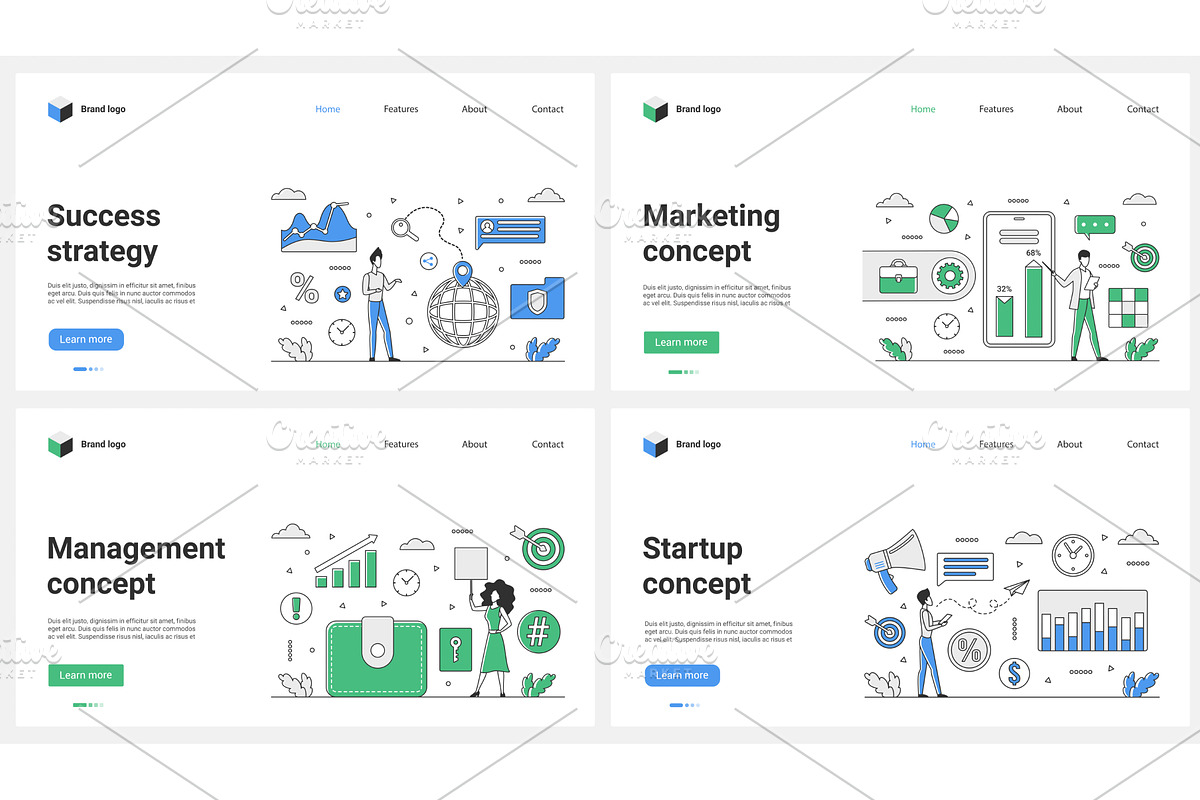 Success marketing strategy, startup, a Finance Illustration by Lemberg Vector