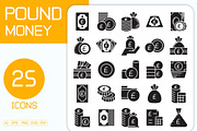 Pound currency Money Icons Set, a Finance Illustration by Designfour (Thumbnail 1 of 7)