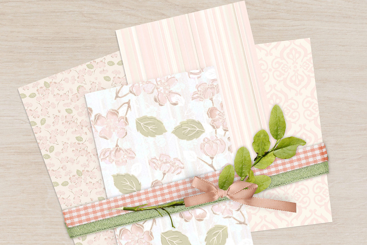Pink Floral And Damask Backgrounds preview 3