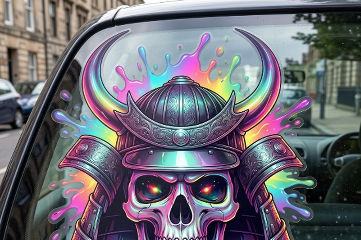 Rainbow Samurai Skull Armor, a Shirt Mockup by Vector Stall (Photo 10 of 15)