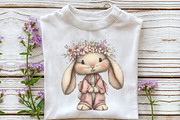 Whimsical Easter Gingham Bunny Clipa, an Illustration by OK Design (Thumbnail 4 of 6)
