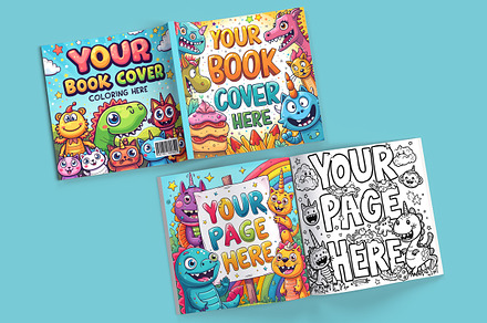 Square book cover and pages mockup, a Books & Magazine Mockup by Rami's Mockups