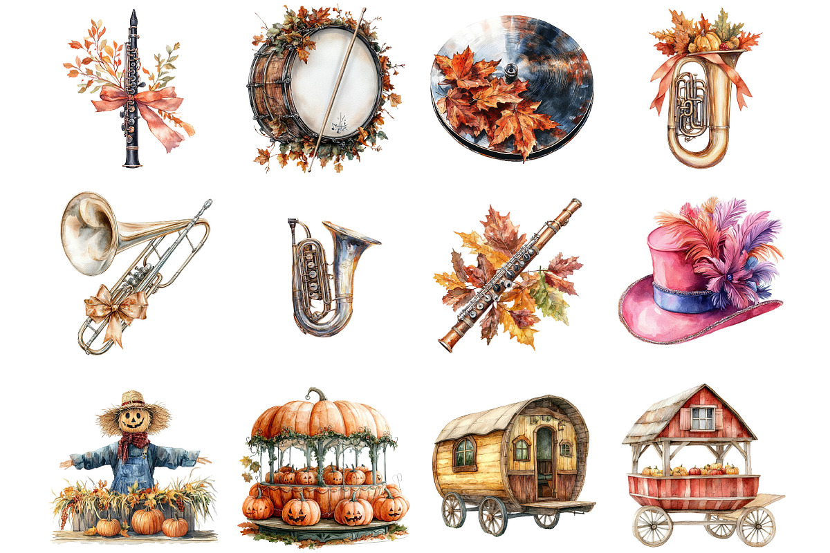 Thanksgiving Day Parade Clipart, an Illustration by DreamCafeArt (Photo 2 of 6)