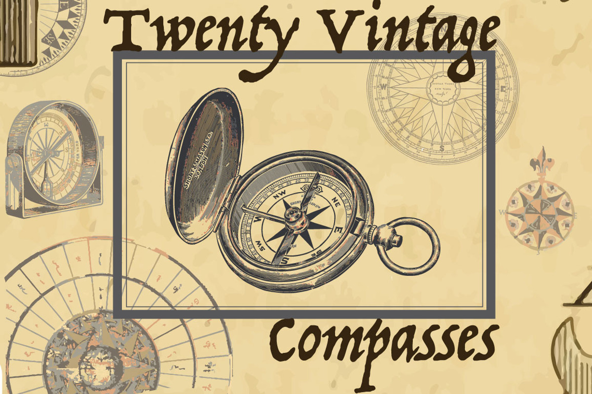 20 Compass Drawings, an Illustration by Baydream (Photo 1 of 3)