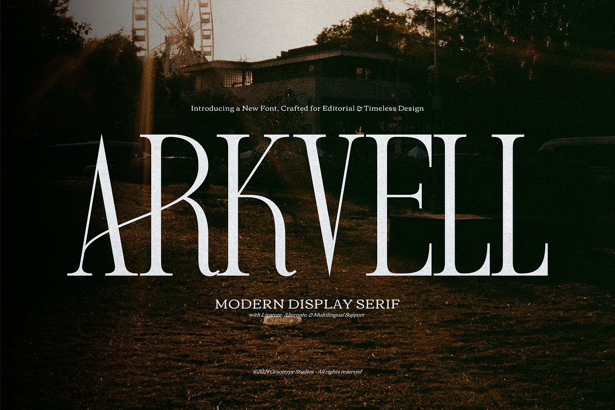 Arkvell | Modern Display Serif, a Serif Font by gracetype_studio (Photo 1 of 12)