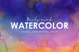 50% OFF Watercolor Backgrounds