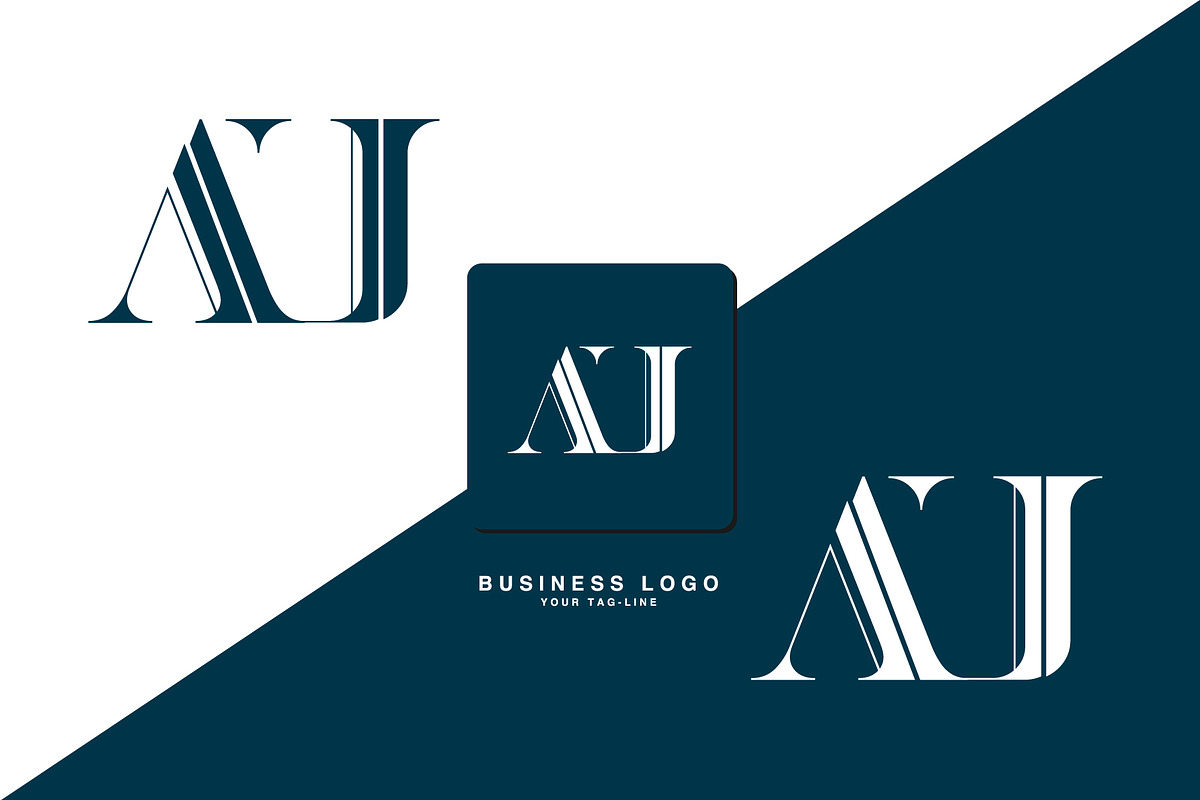 AU, UA, Abstract Logo Design, a Branding & Logo Template by art_creater
