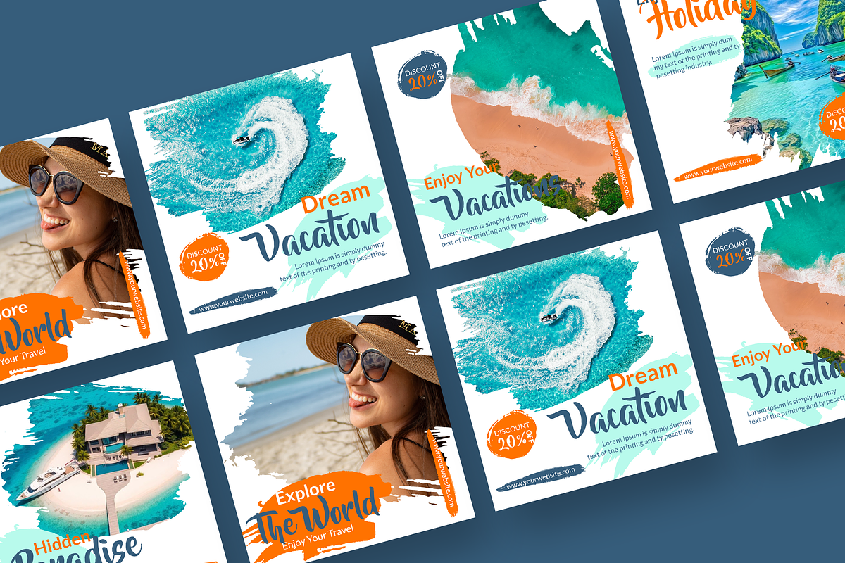 Travel - Instagram Post Template, a Social Media Template by UnicodeID (Photo 3 of 5)