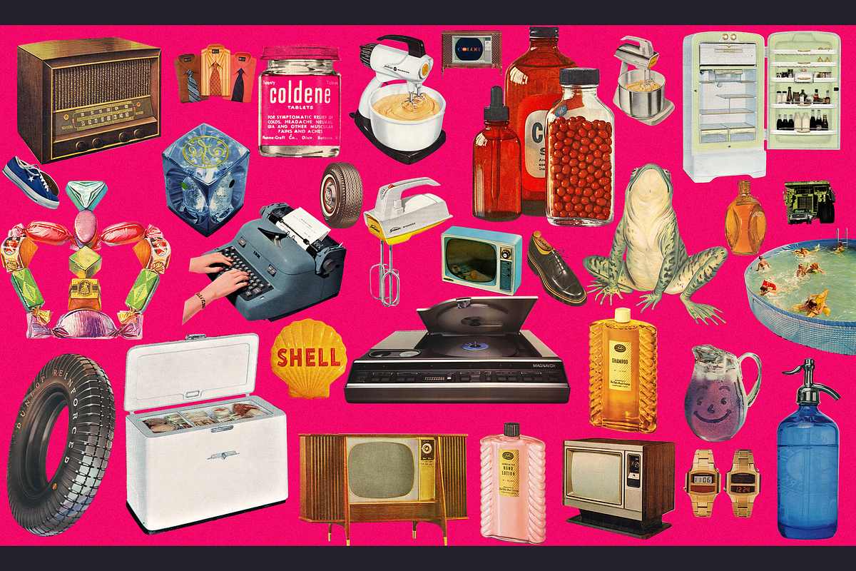 50% SALE!!! American Retro Collage C, an Object Graphic by Lilithcollageart (Photo 12 of 13)