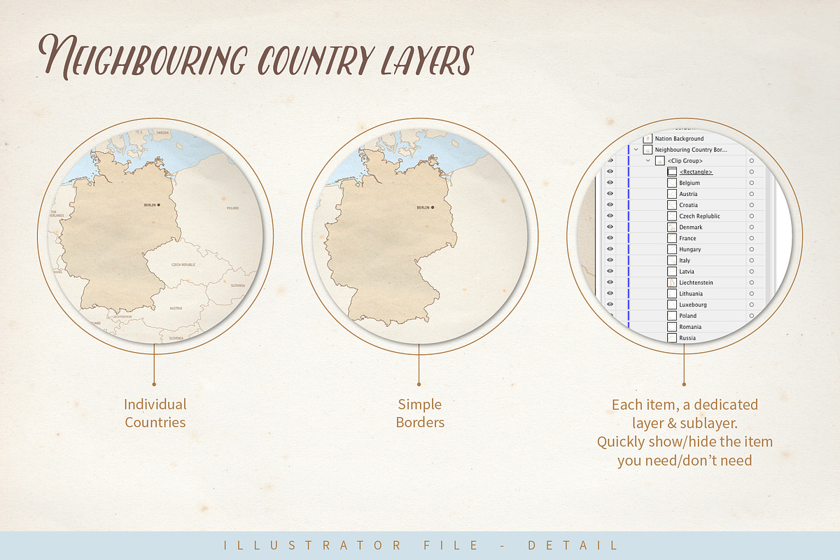 Le Tour du monde, Germany vector map, an Object Graphic by volume 1 visual design (Photo 11 of 21)
