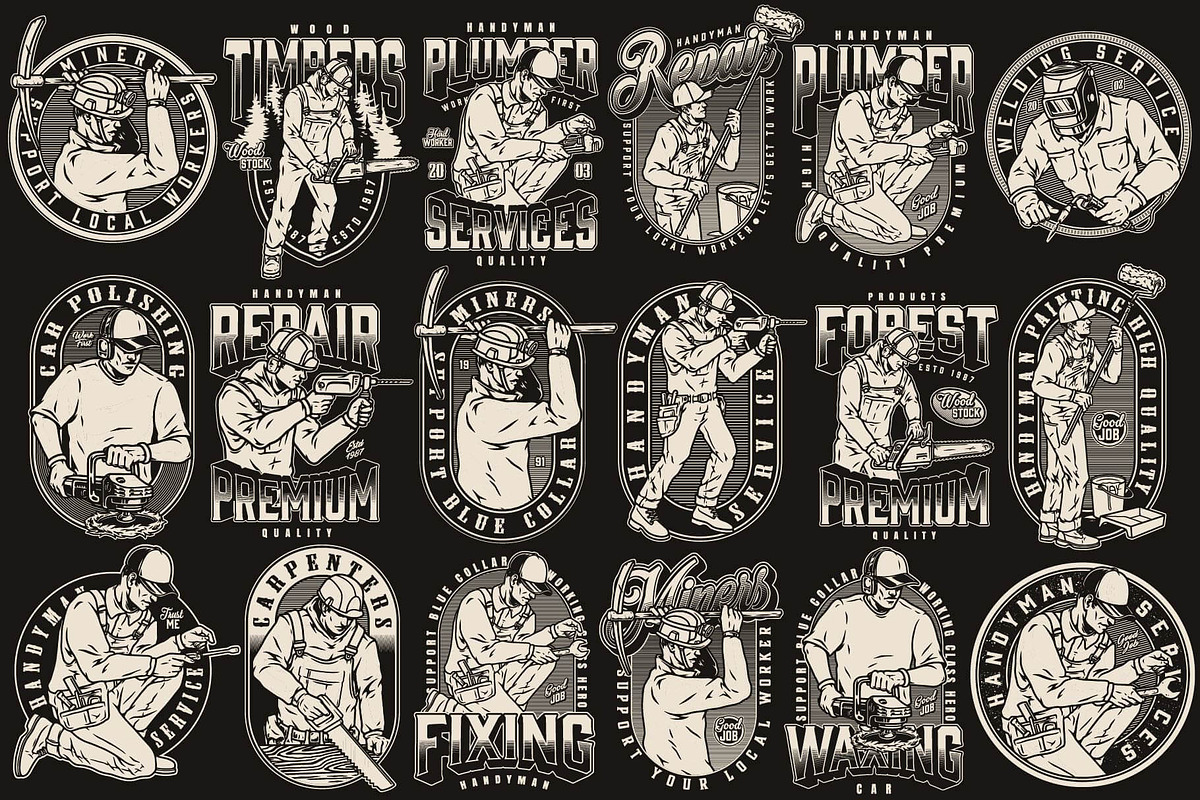 Handymen t-shirt designs, a Branding & Logo Template by DGIM studio (Photo 5 of 12)