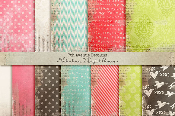 Valentine 2 Digital Papers