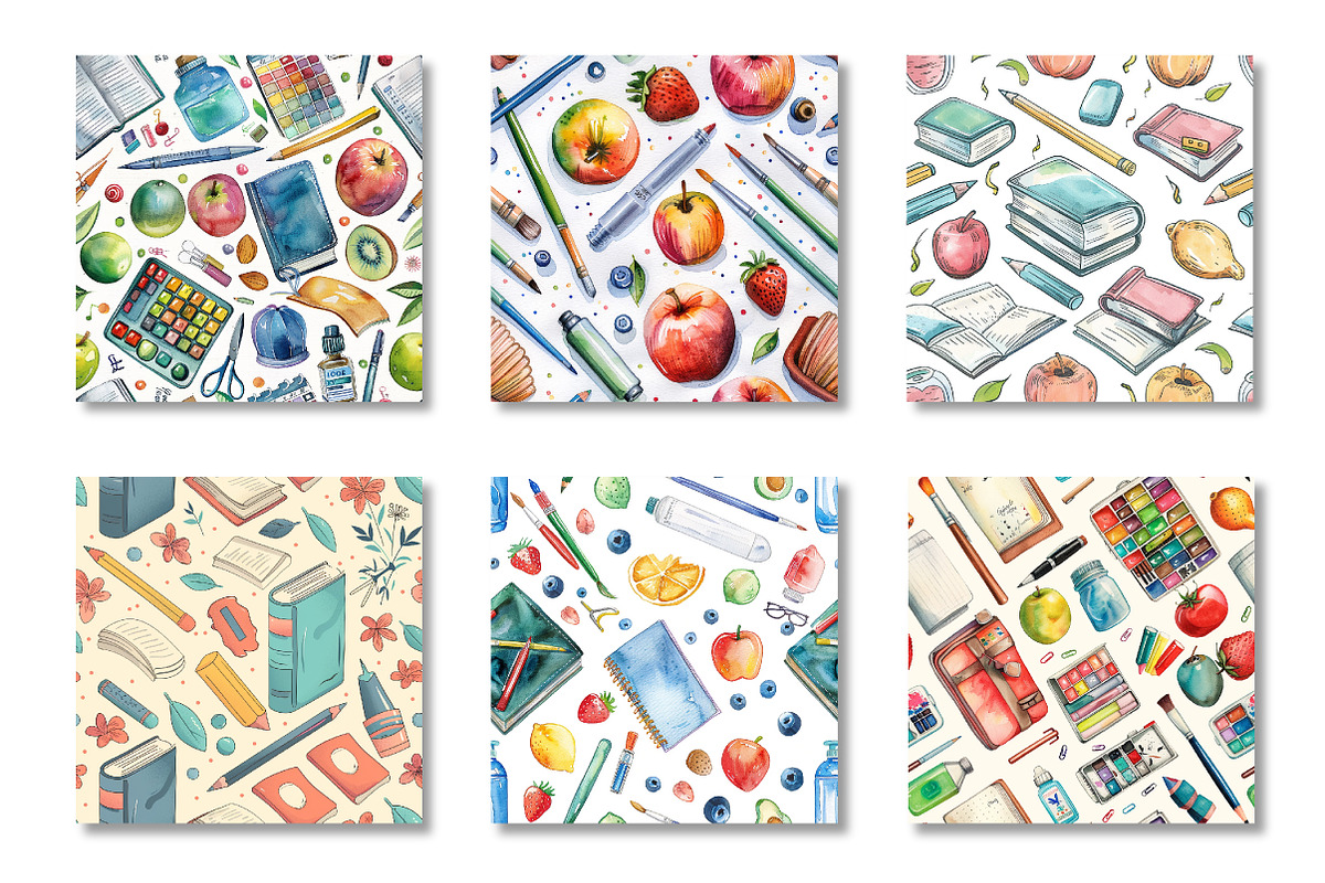 School Days Seamless Patterns, a Pattern Graphic by Canvas Craft (Photo 3 of 6)