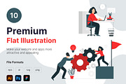 Premium Flat Illustration, a Work Illustration by Raytas Studio (Thumbnail 1 of 8)