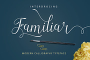 Familiar, a Script Font by Jhoen (Thumbnail 1 of 6)