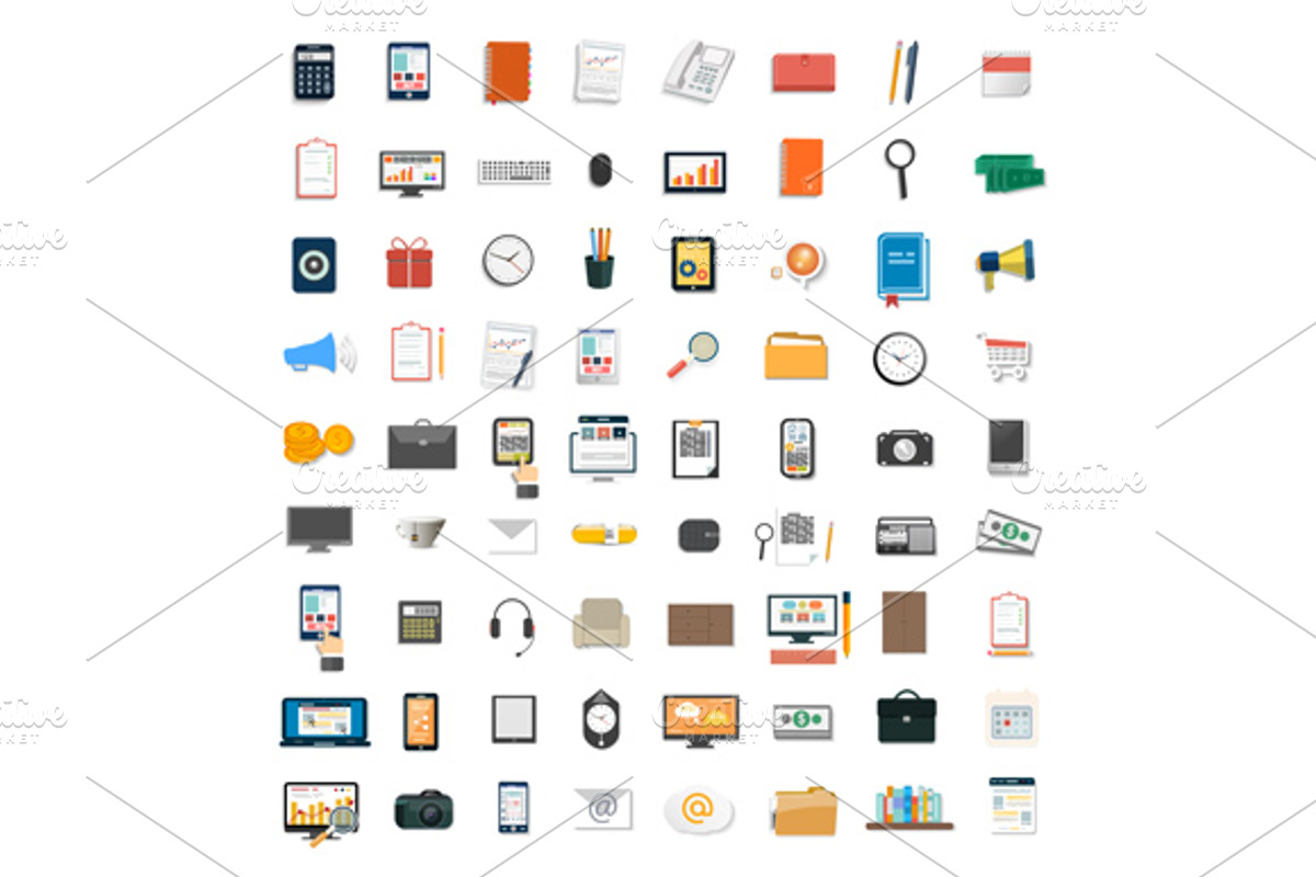 Set of various financial service