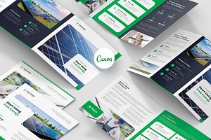 Solar Energy Bundle Brochures Canva, a Brochure Template by artbart