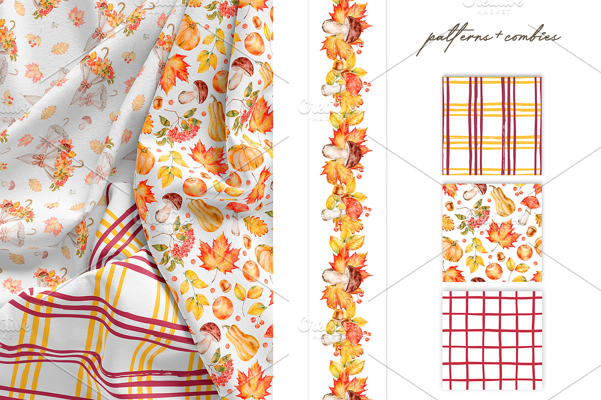 Autumn, Fall watercolor clipart, a Seasonal Illustration by Eves_Aquadreams (Photo 5 of 12)