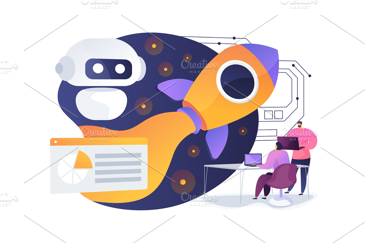 AI-Assisted Space Exploration, a Technology Illustration by Visual Generation