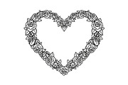 Floral Heart Frame SVG Bundle, an Illustration by Designs_River (Thumbnail 18 of 31)