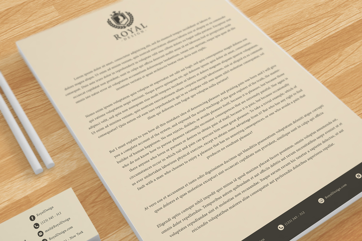 Royal Design Brand Identity Template, a Product Mockup by MusiqueDesigns (Photo 5 of 5)