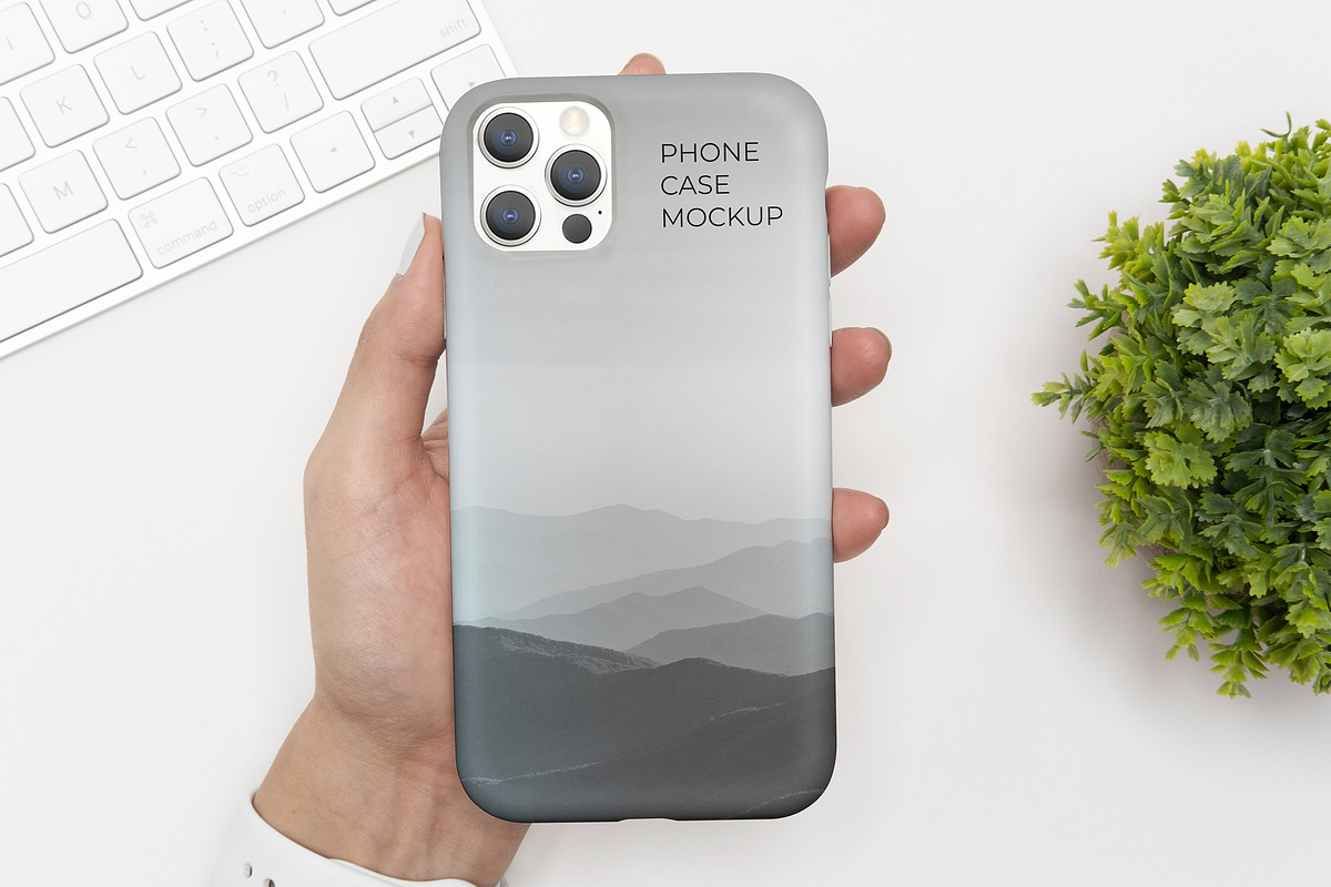 Phone Case Mockup, a Packaging Mockup by Graphicnugget (Photo 1 of 5)