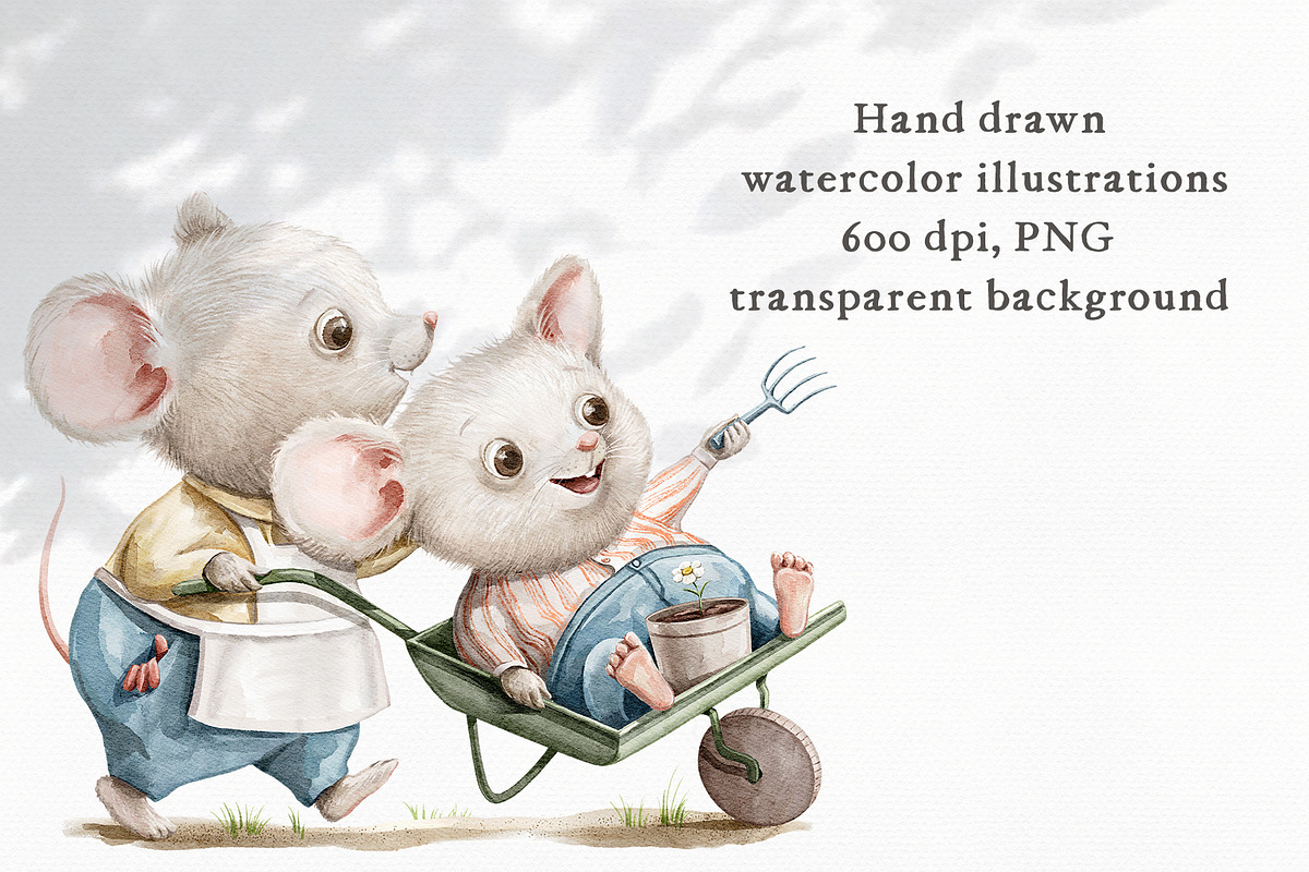 Cute gardeners, an Animal Illustration by Mimomy (Photo 3 of 5)
