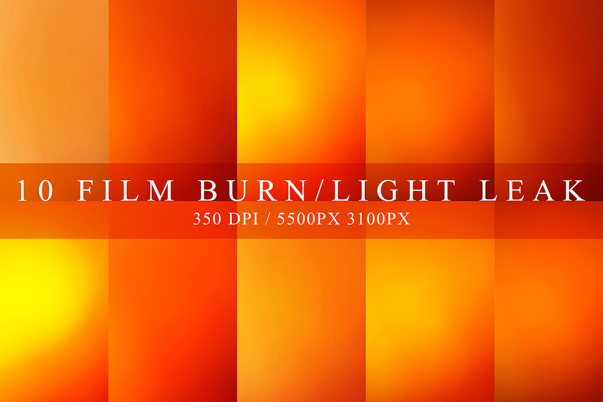 Film Burns / Light Leaks, a Gradient Add-On by Honnum Graphic Art (Photo 1 of 9)