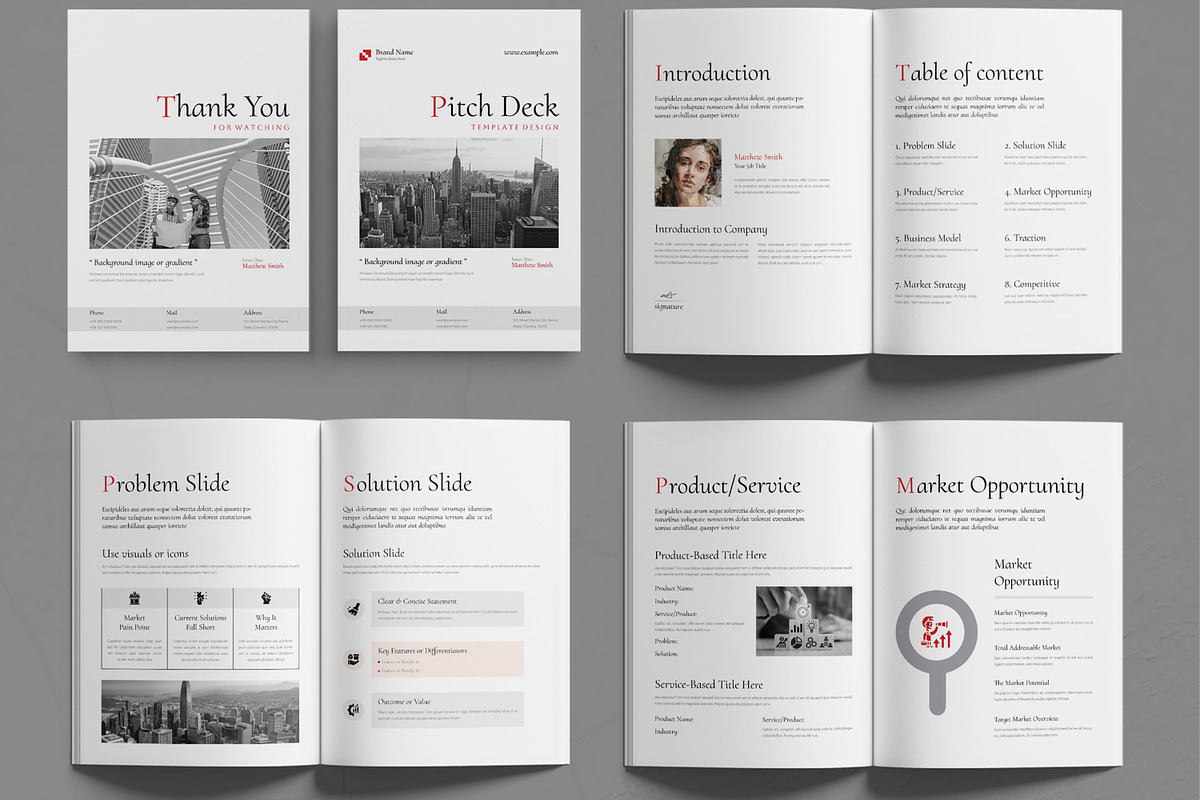 Clean Corporate Pitch Deck Brochure preview 2