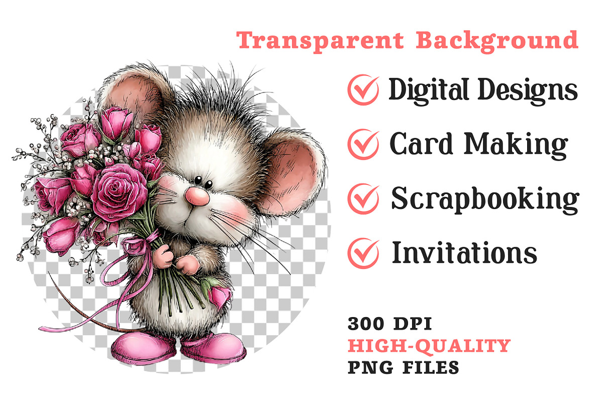 Valentine Whimsical Animals Clipart, an Illustration by Dream Creation (Photo 8 of 8)