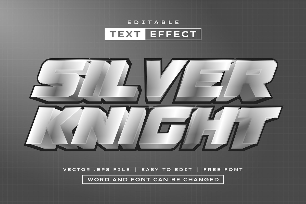 Silver 3D Text Effect Style | EPS, a Layer Style Add-On by padilah_a (Photo 2 of 2)
