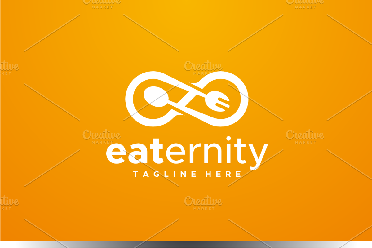Eat Infinity Fork & Spoon Logo, a Branding & Logo Template by yopie (Photo 4 of 5)